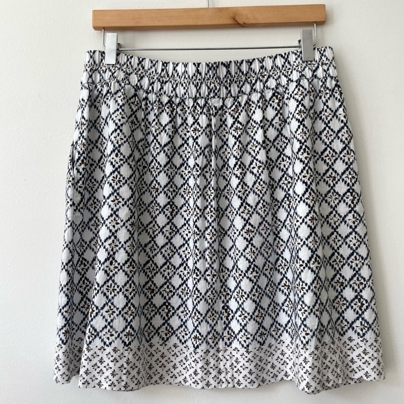 Loft geometric boho linen skirt. Size M. - Picture 4 of 6